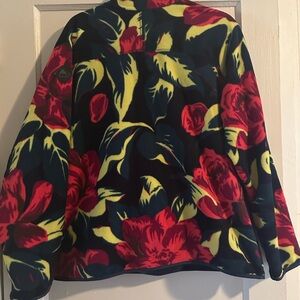 Burton Red and Yellow Floral pull over sweater